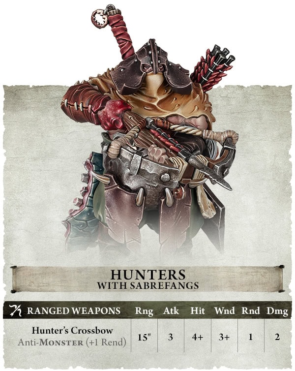 Ogor Mawtribes Hunters with Sabrefangs rules