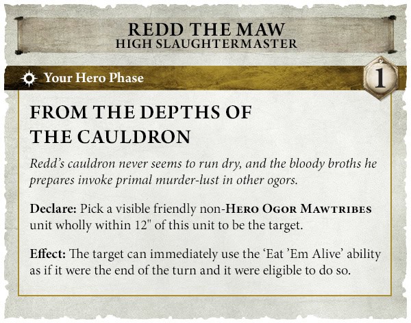 Redd the Maw Ogor Mawtribes rules warscroll