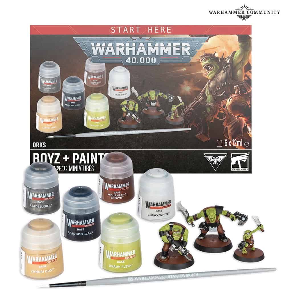 Orks Boyz plus Paints starter set with Gretchin