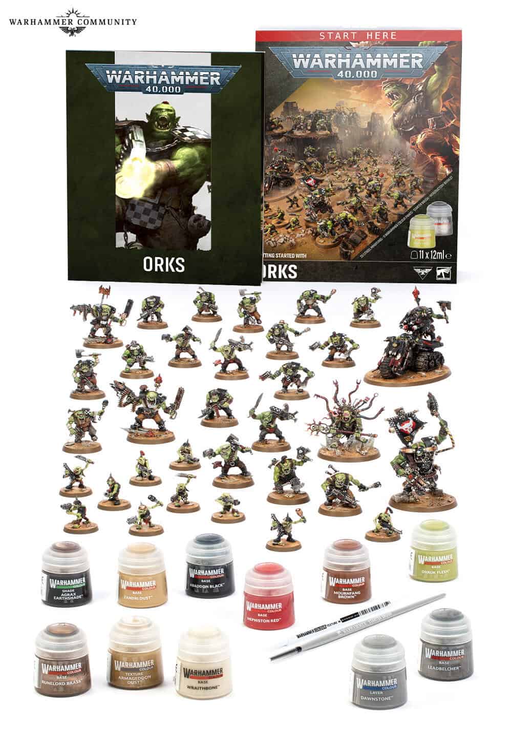 Orks Getting Started set with Combat Patrol force and paints