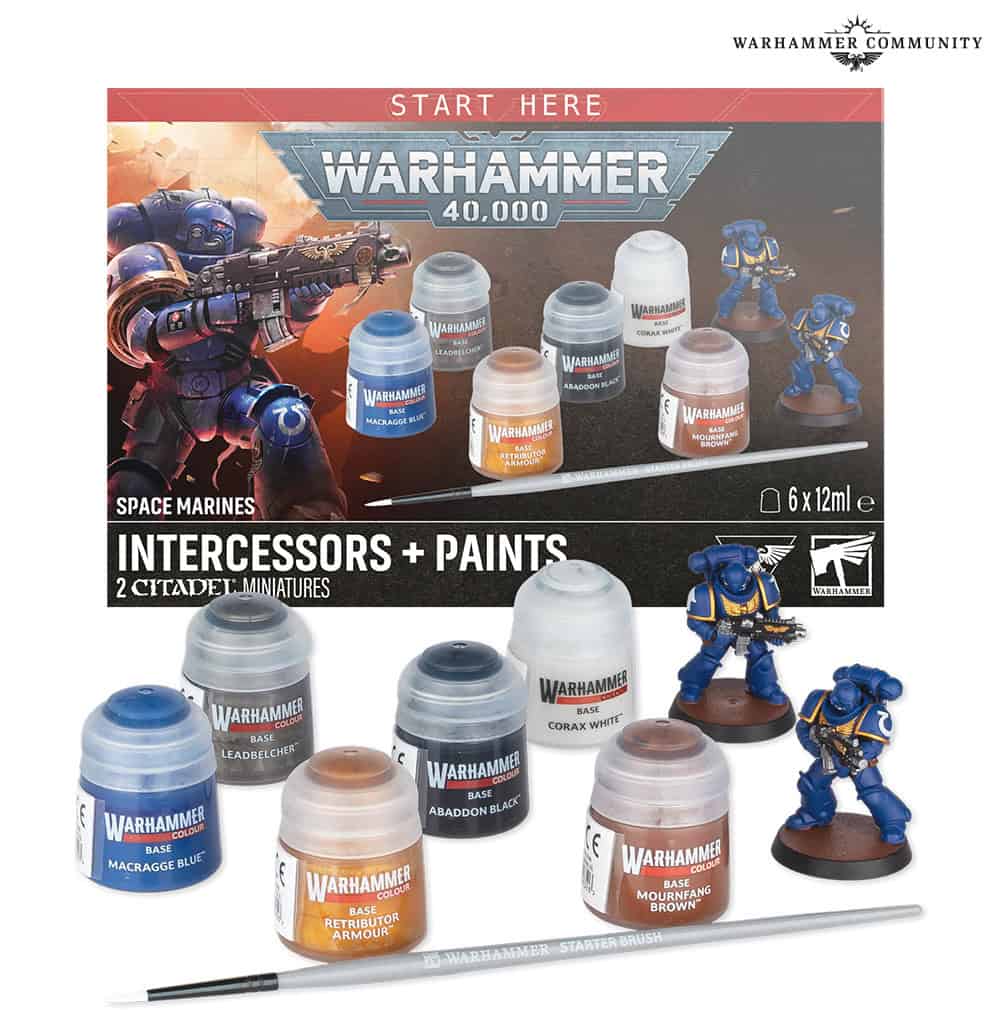 Space Marines Intercessors plus Paints starter set