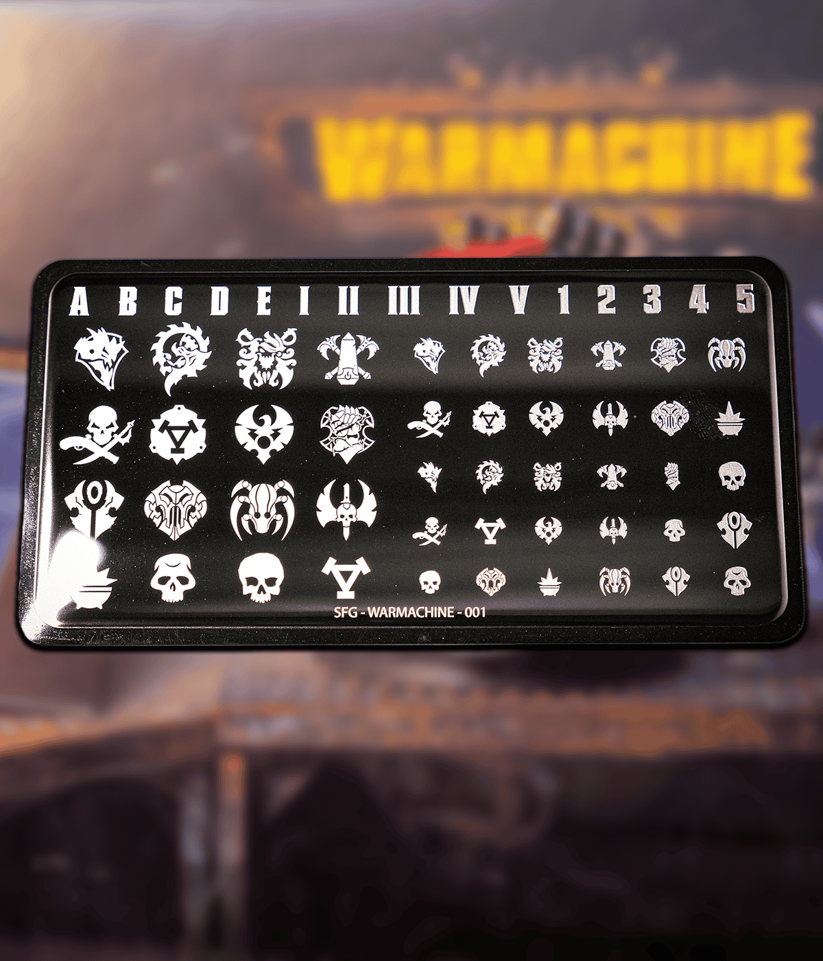 Warmachine 001 Stampin Plate faction icons