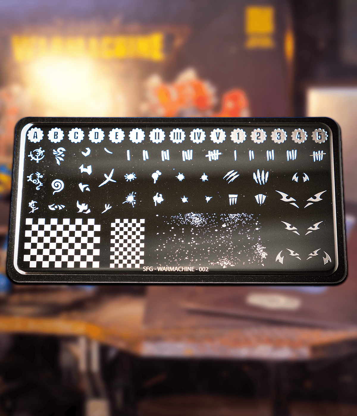 Warmachine 002 Stampin Plate patterns numbers textures
