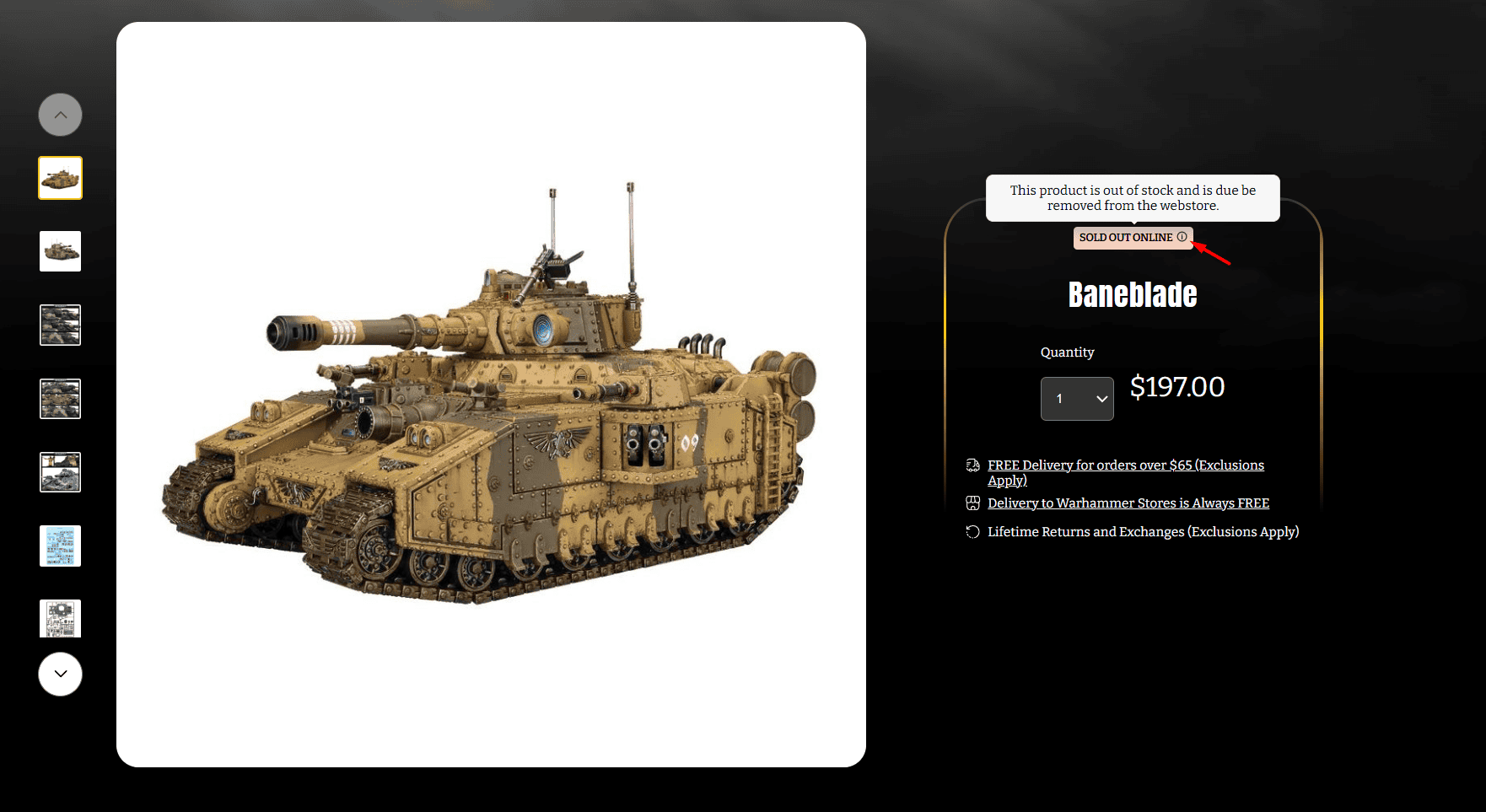 Baneblade out of Stock