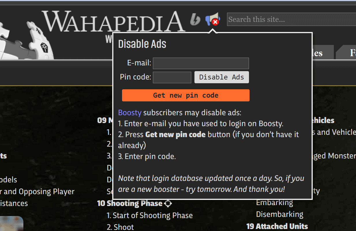 Wahapedia Ad Free