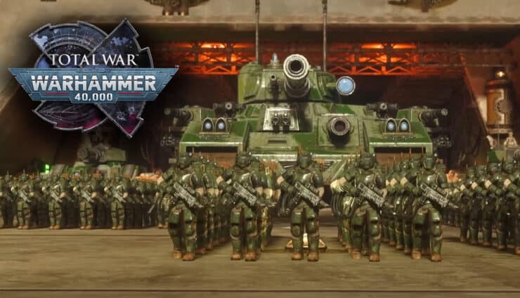 total war 40k gameplay astra militarum vs orks