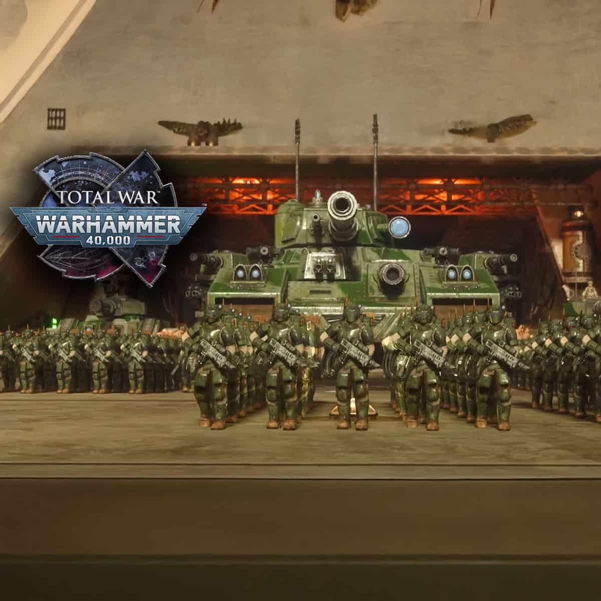 total war 40k gameplay astra militarum vs orks