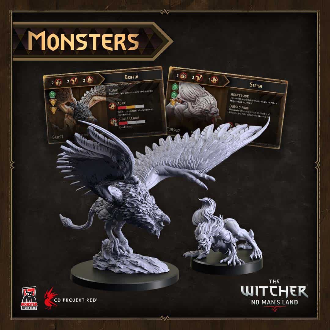 Griffin and striga monster miniatures