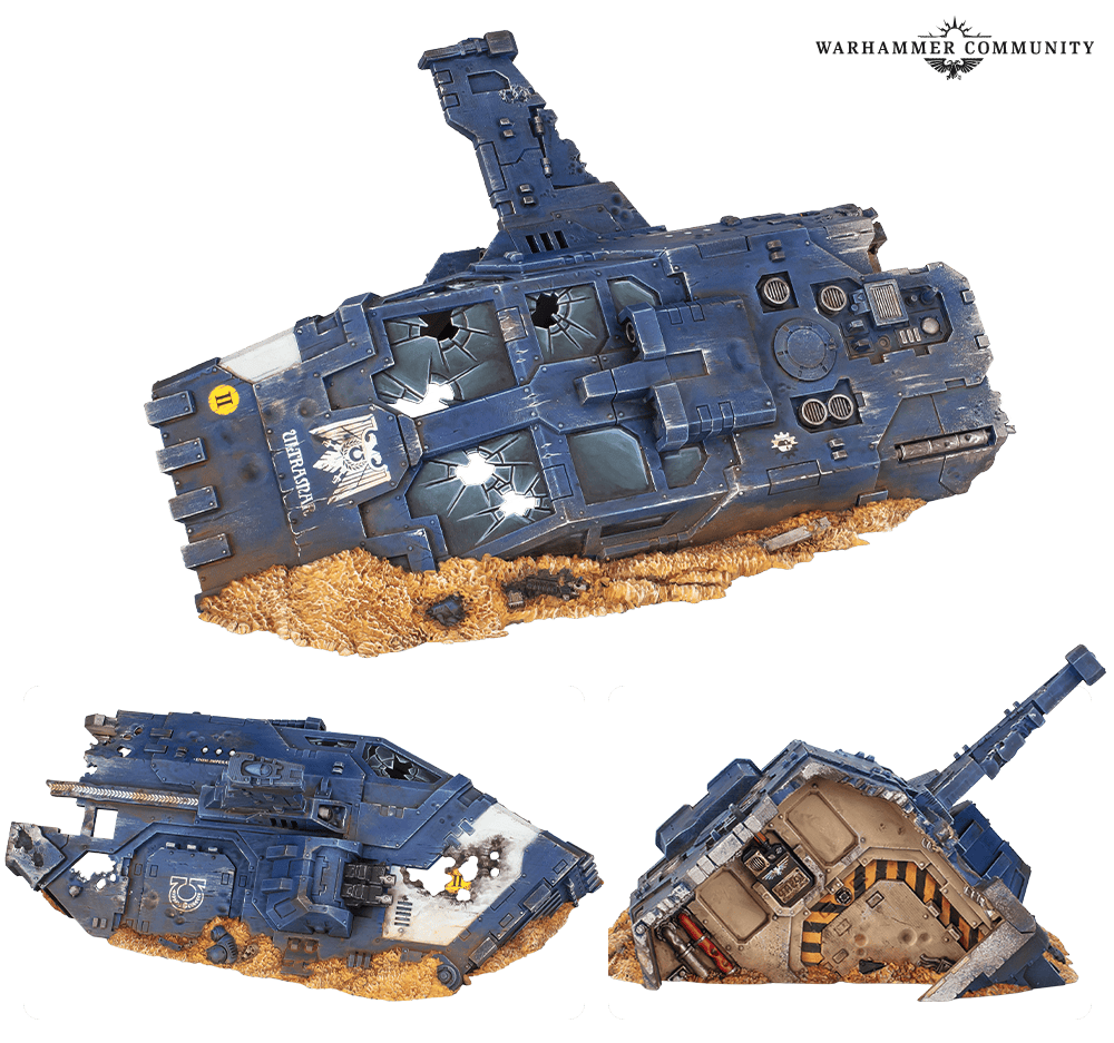 Warhammer 40k Thunderhawk Impact Site terrain piece one