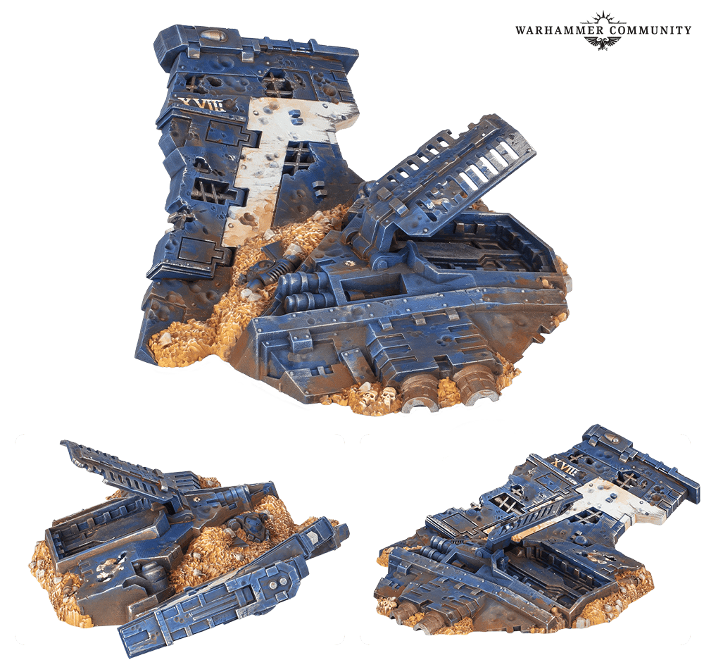 Warhammer 40k Thunderhawk Impact Site terrain piece three