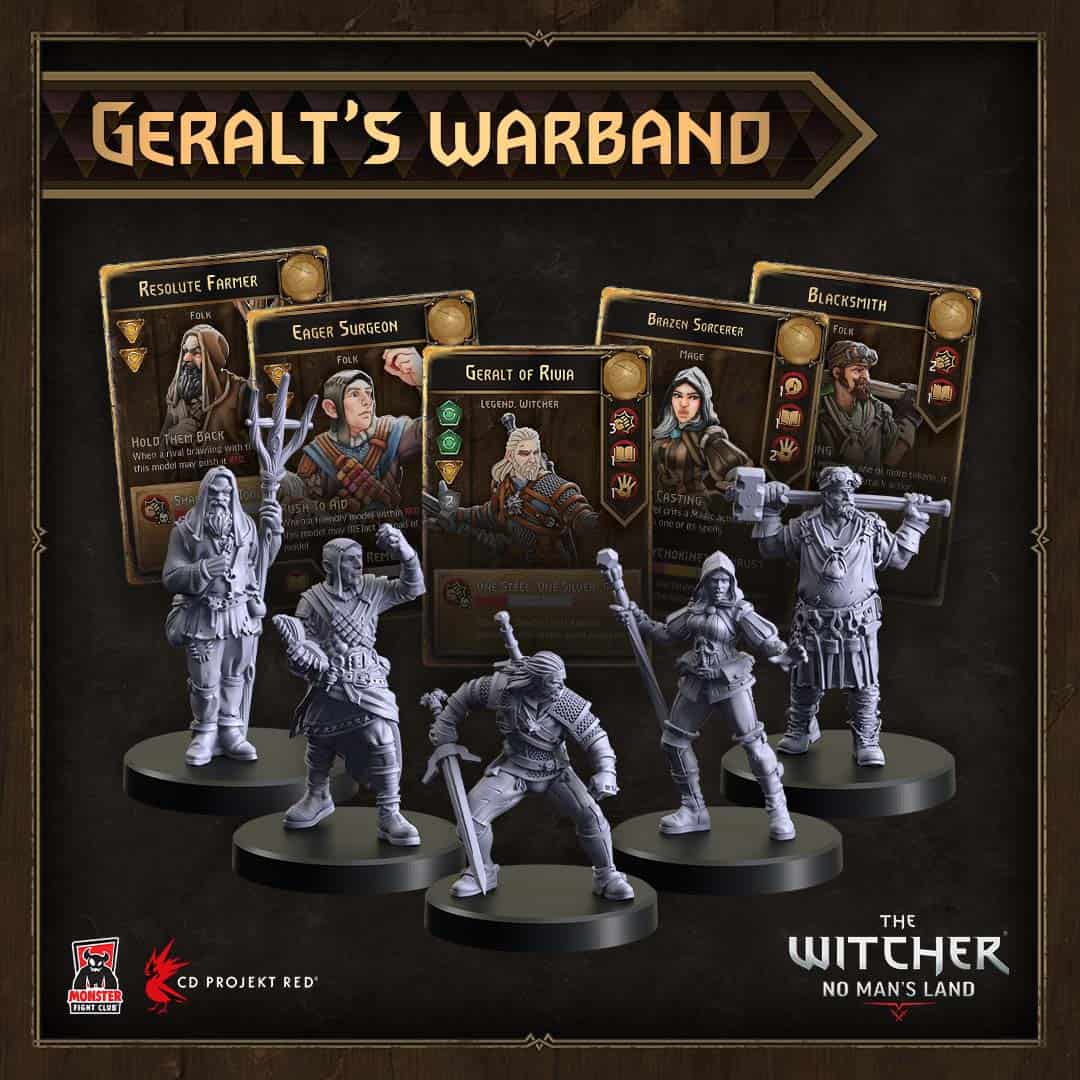 Geralt's warband miniatures