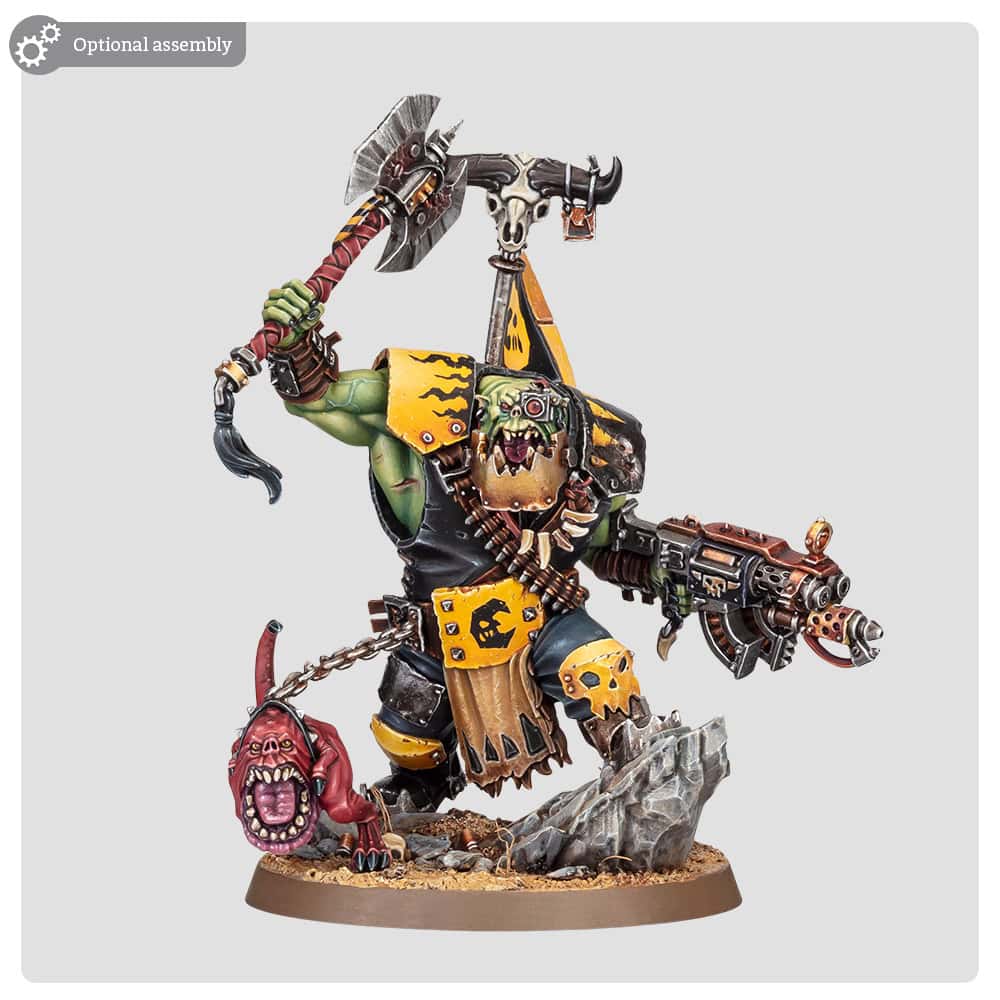 Alternate build of the new Ork Warboss with attack squig