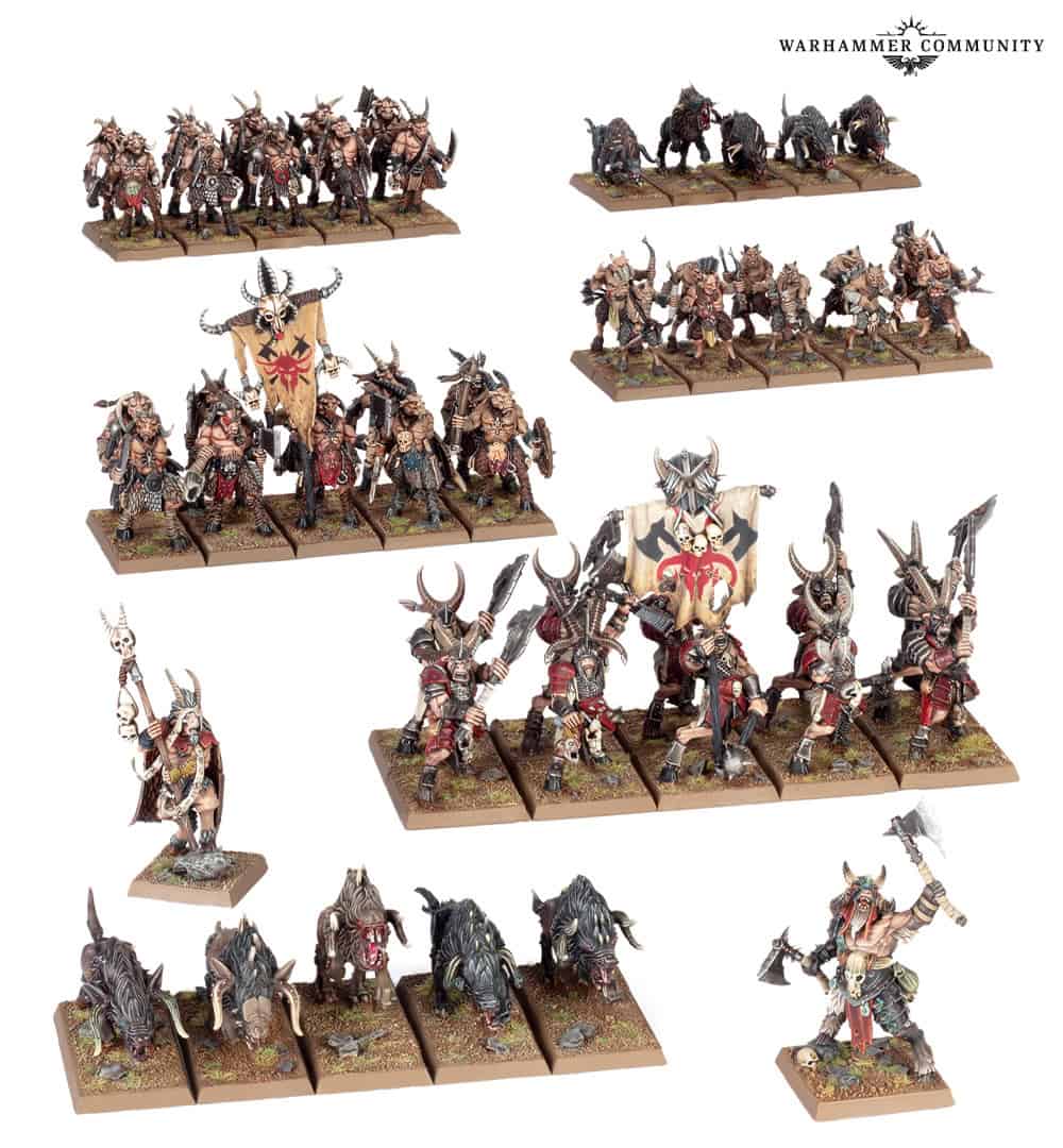 Beastmen Brayherds Battle March army box for Warhammer The Old World