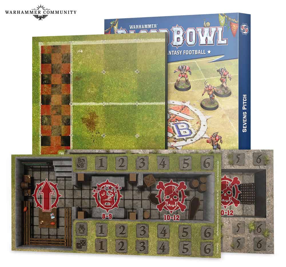Blood Bowl Sevens Pitch and dugouts set