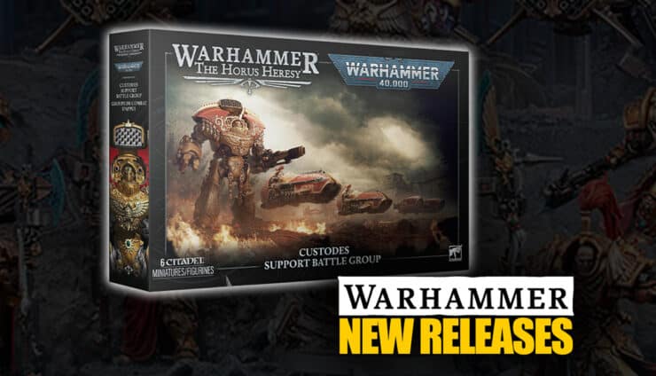 Custodes support battle group pre orders new releases warhammer 40k