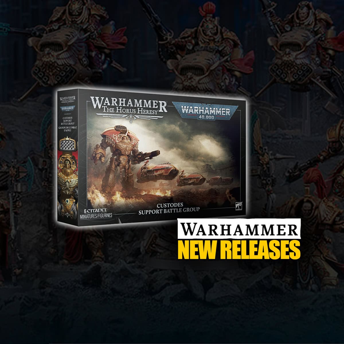 Custodes support battle group pre orders new releases warhammer 40k