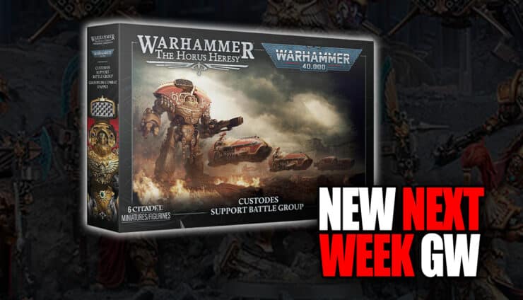 Custodes support battle group pre orders next week warhammer 40k