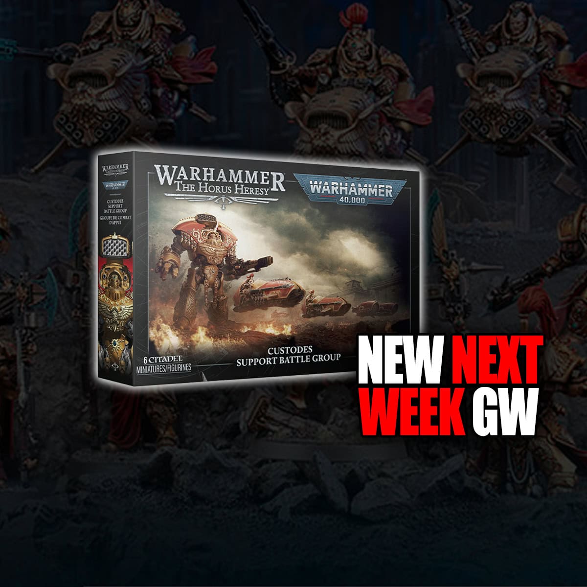 Custodes support battle group pre orders next week warhammer 40k