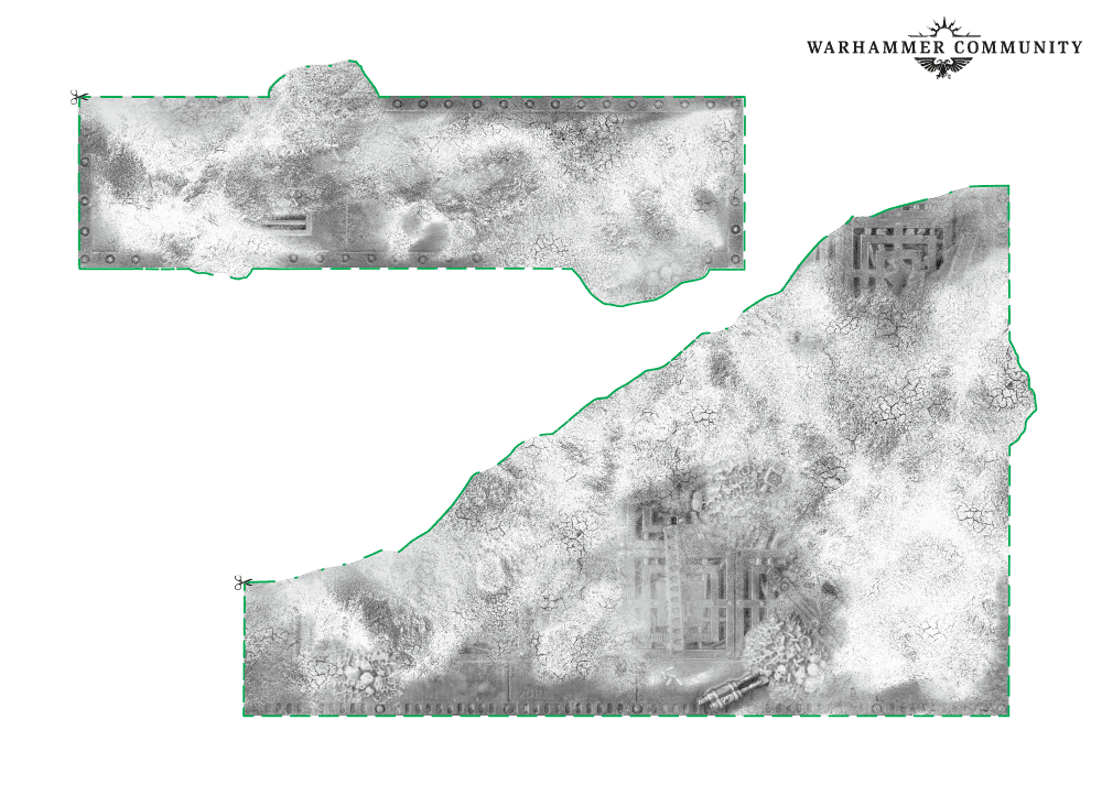 Death World Snow 40k terrain-area template