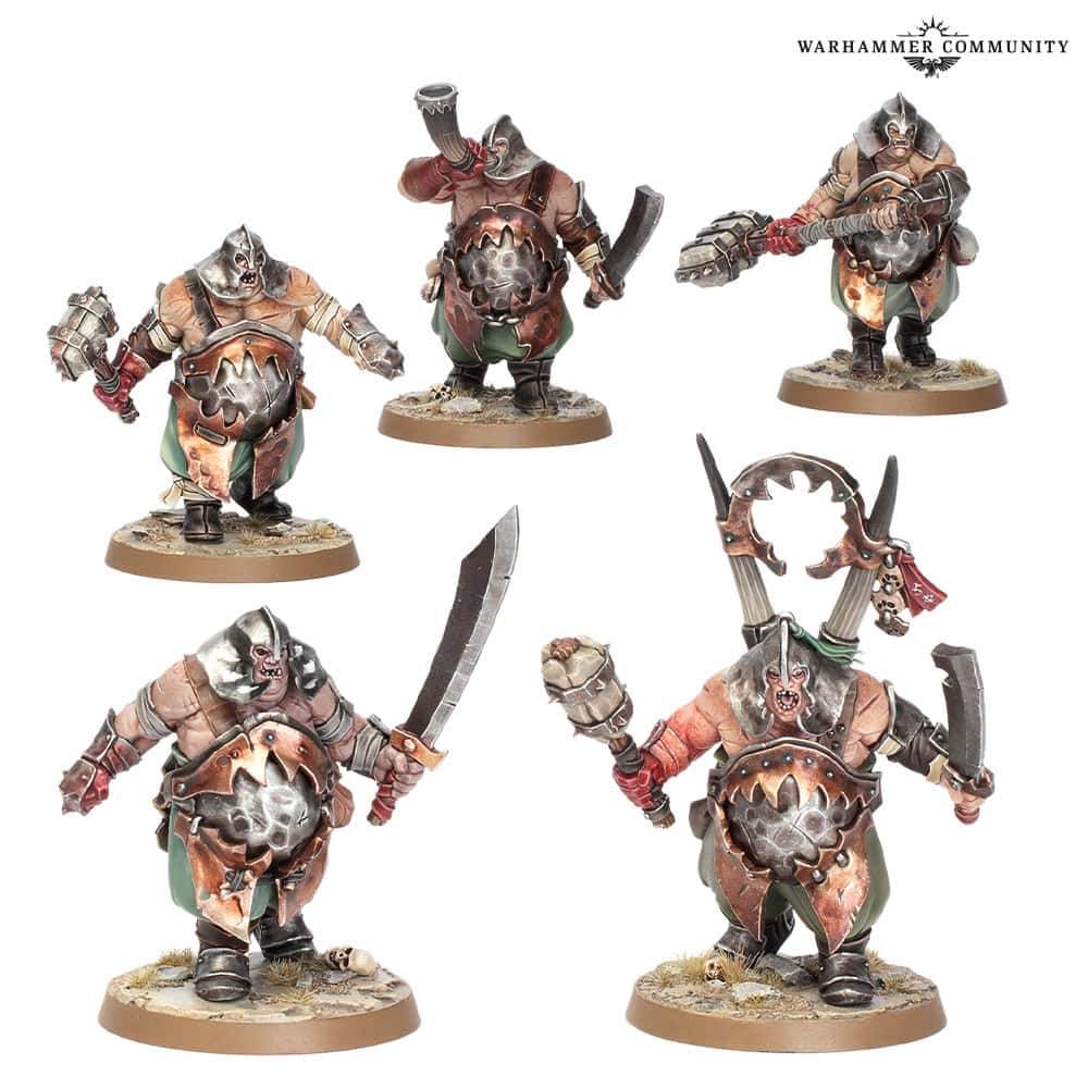 ogor Gluttons rank and file unit of five with weapon options