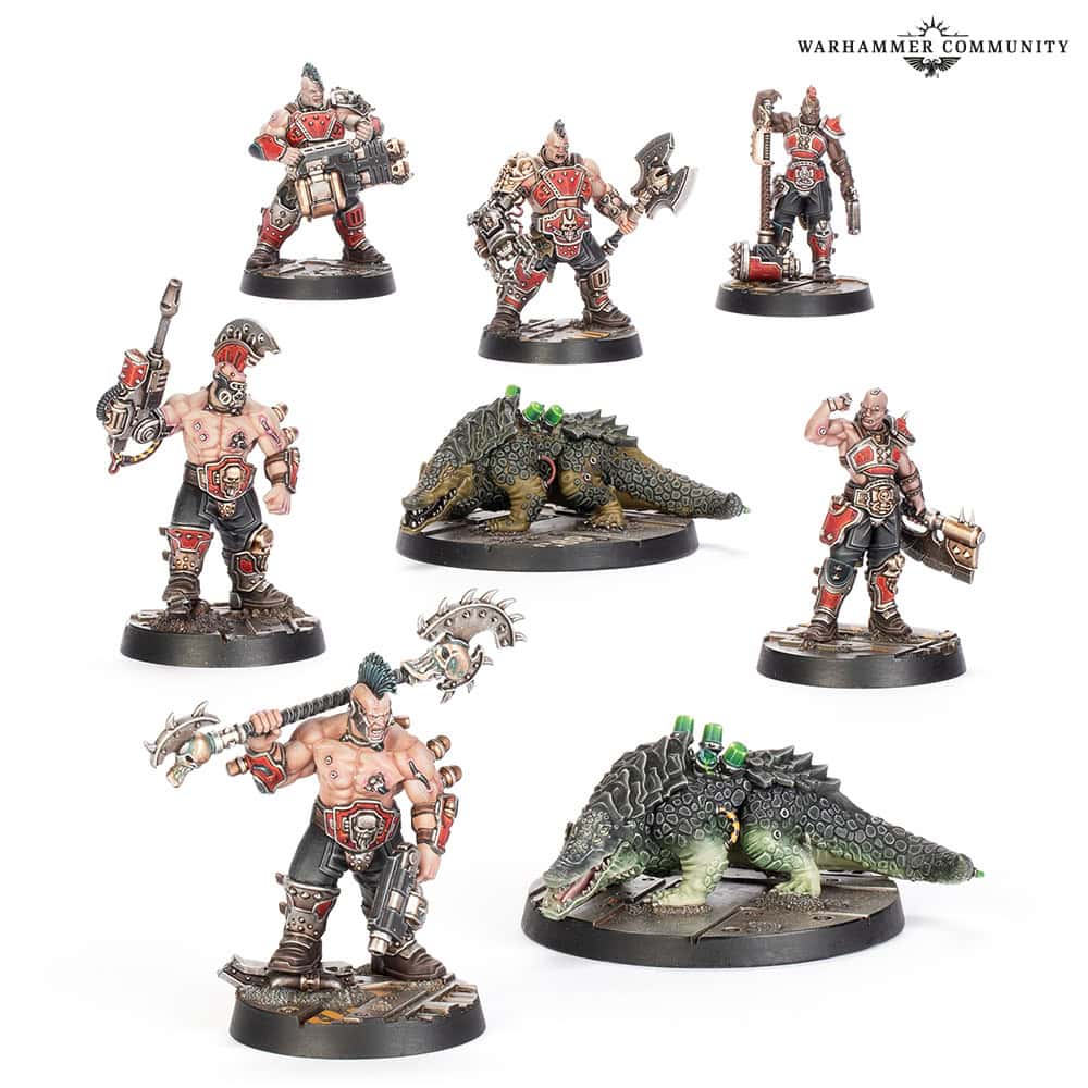 Necromunda Goliath Forge Bosses and Sumpkrocs champions pre-order