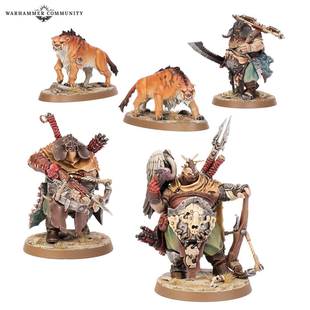 ogor Hunters with pet Sabrefangs and crossbows