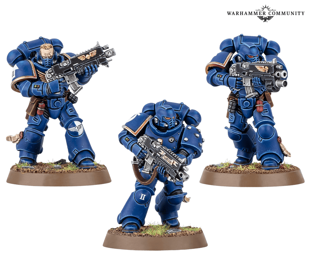 Intercessor arm and weapon options on the sprue