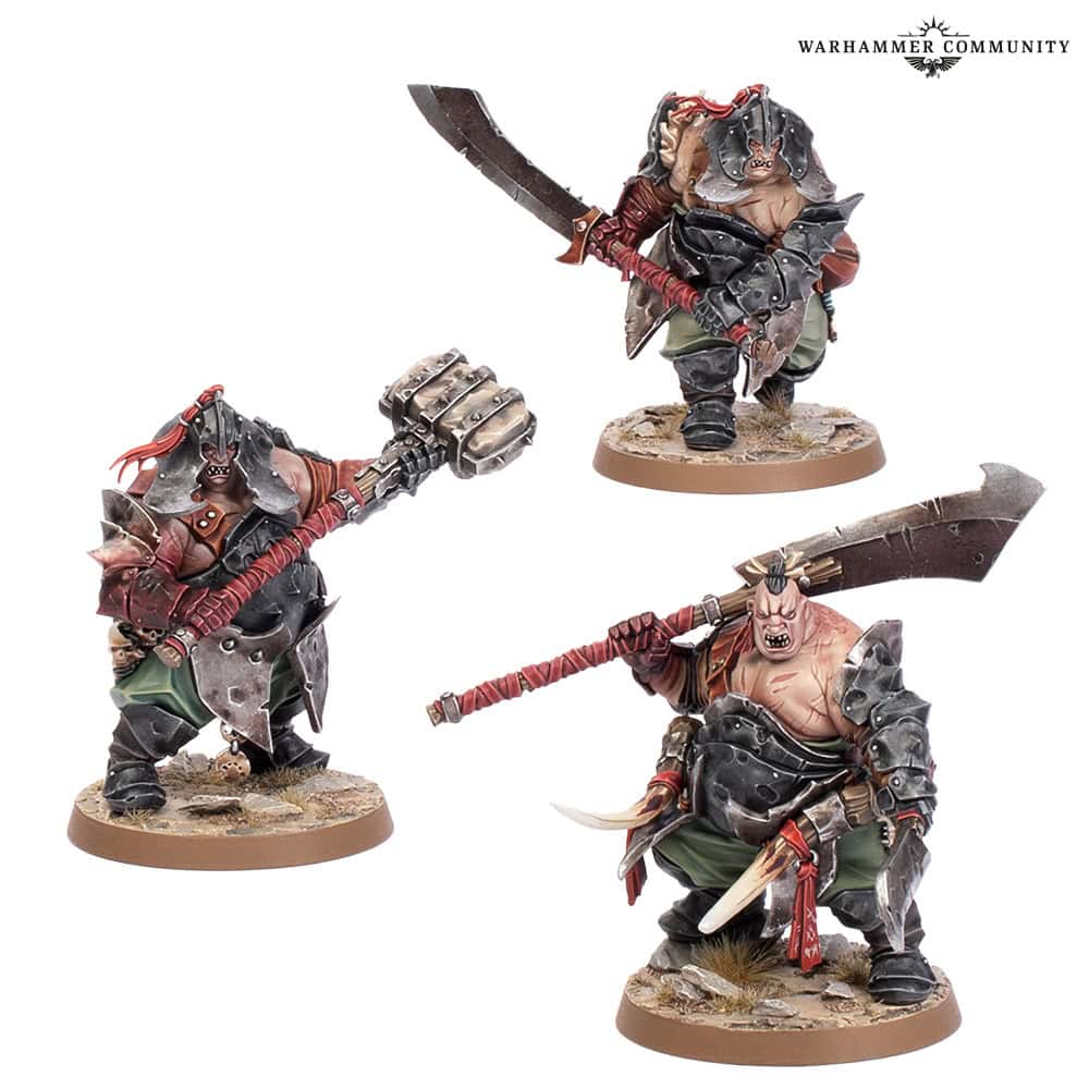 ogor Ironguts elite heavy armoured warriors unit of three