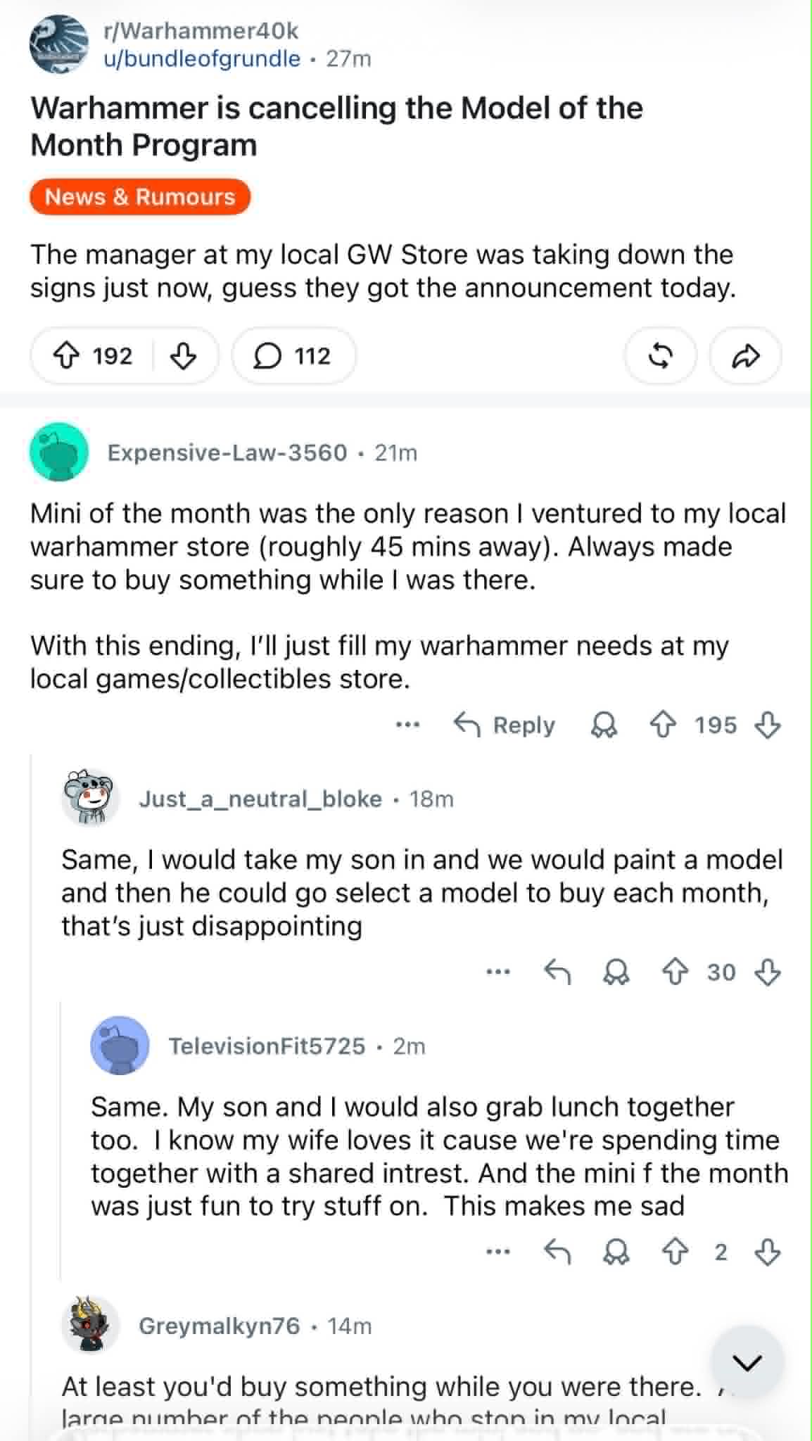 Miniature of the month rumor