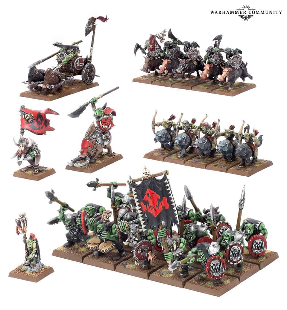 Orc and Goblin Tribes Battle March army box for Warhammer The Old World