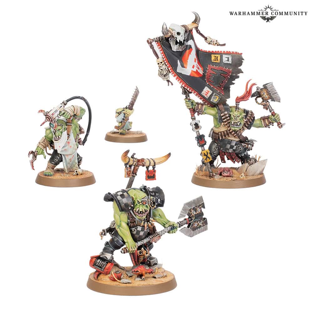 Ork Kommand Krew with Bannernob Bigboss and Painboy