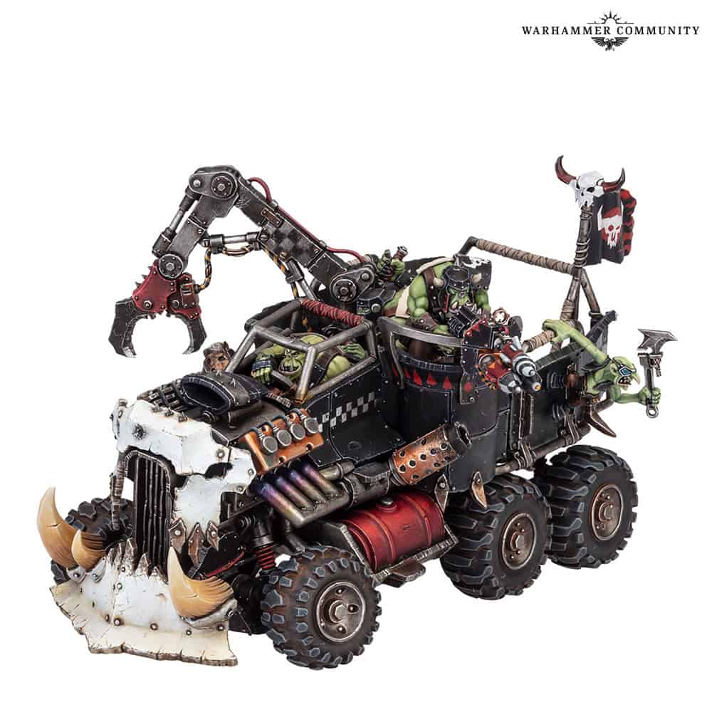 Updated Ork Trukk kit with spiked ram and grabbin klaw