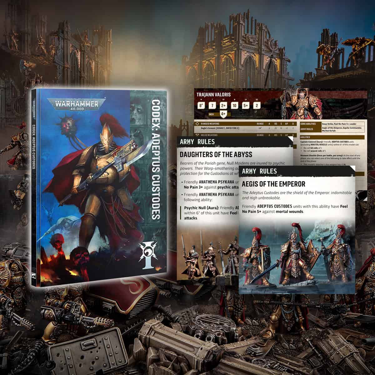 Adeptus Custodes codex rules warhammer 40k 11th