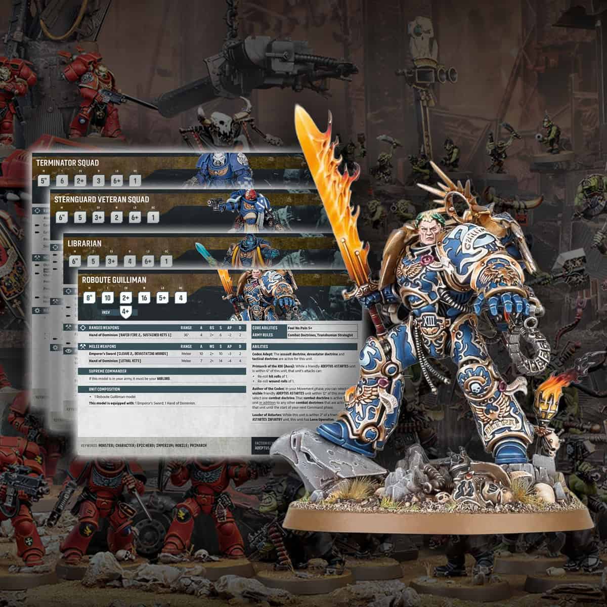 Space marine datasheets