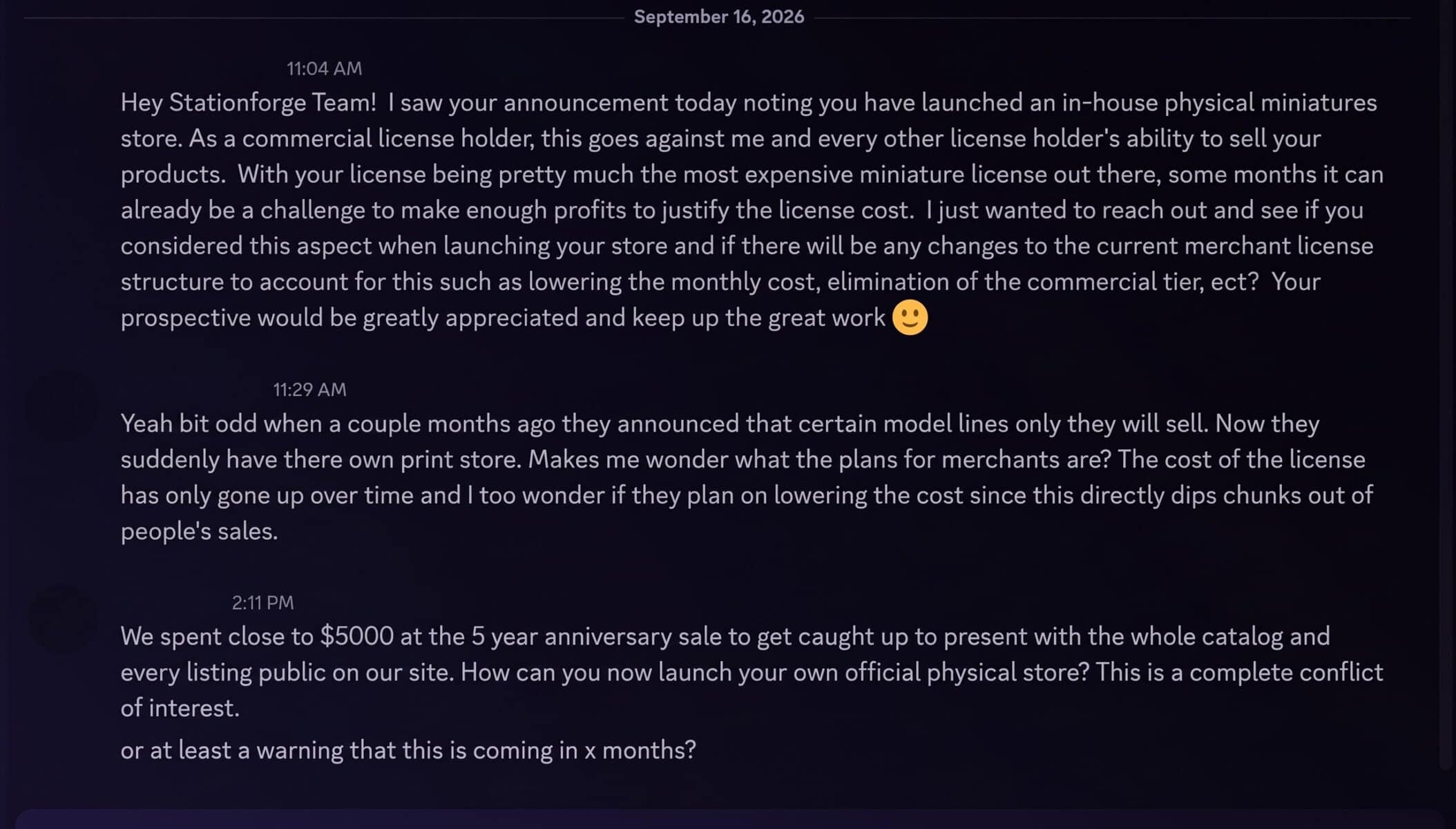 Station forge drama discord