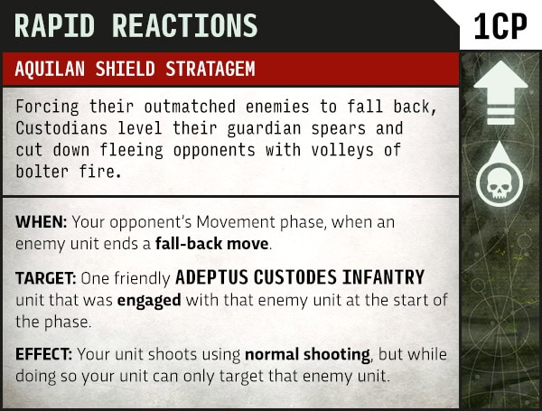 Rapid Reactions Aquilan Shield stratagem card