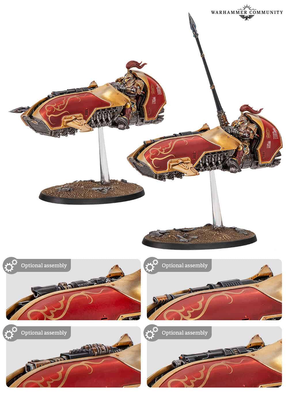 Adeptus Custodes Gyrfalcon Jetbike Sodality two plastic jetbikes