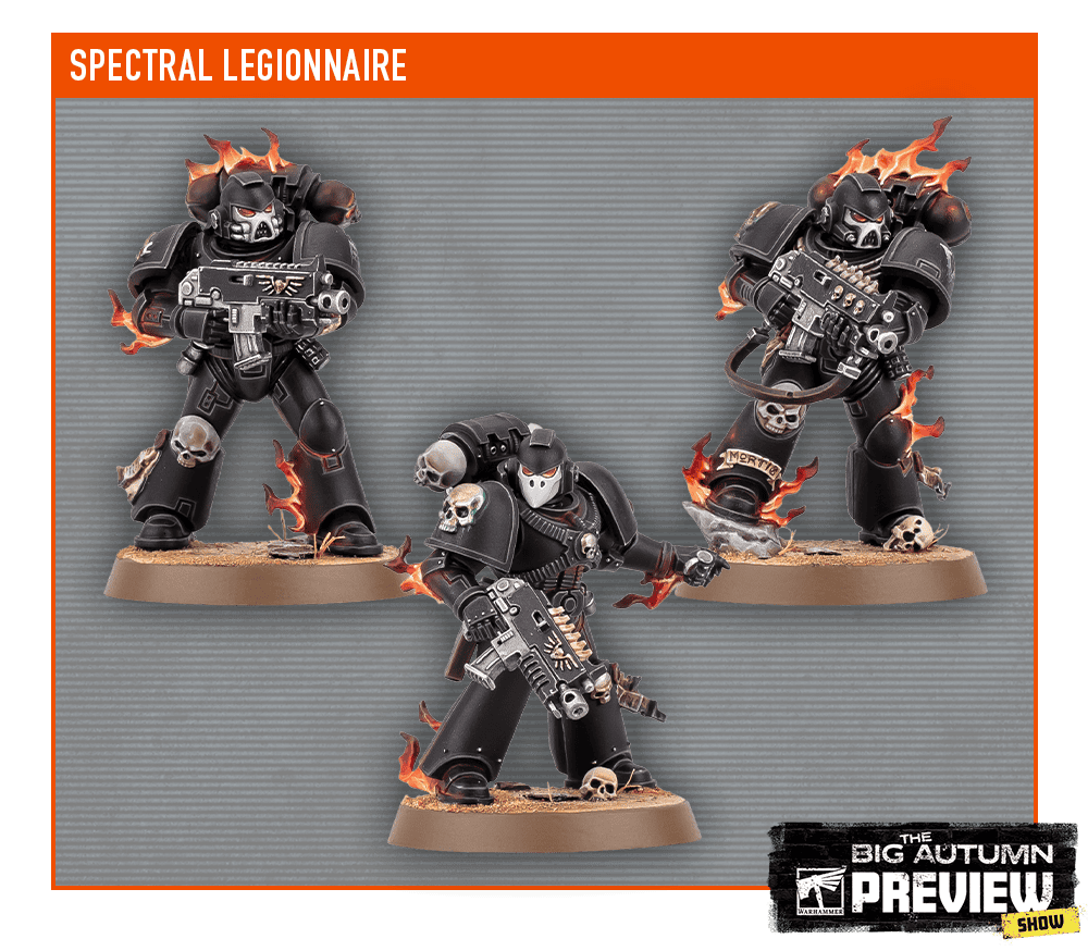 Legion of the Damned Kill Team operative wreathed in witchfire