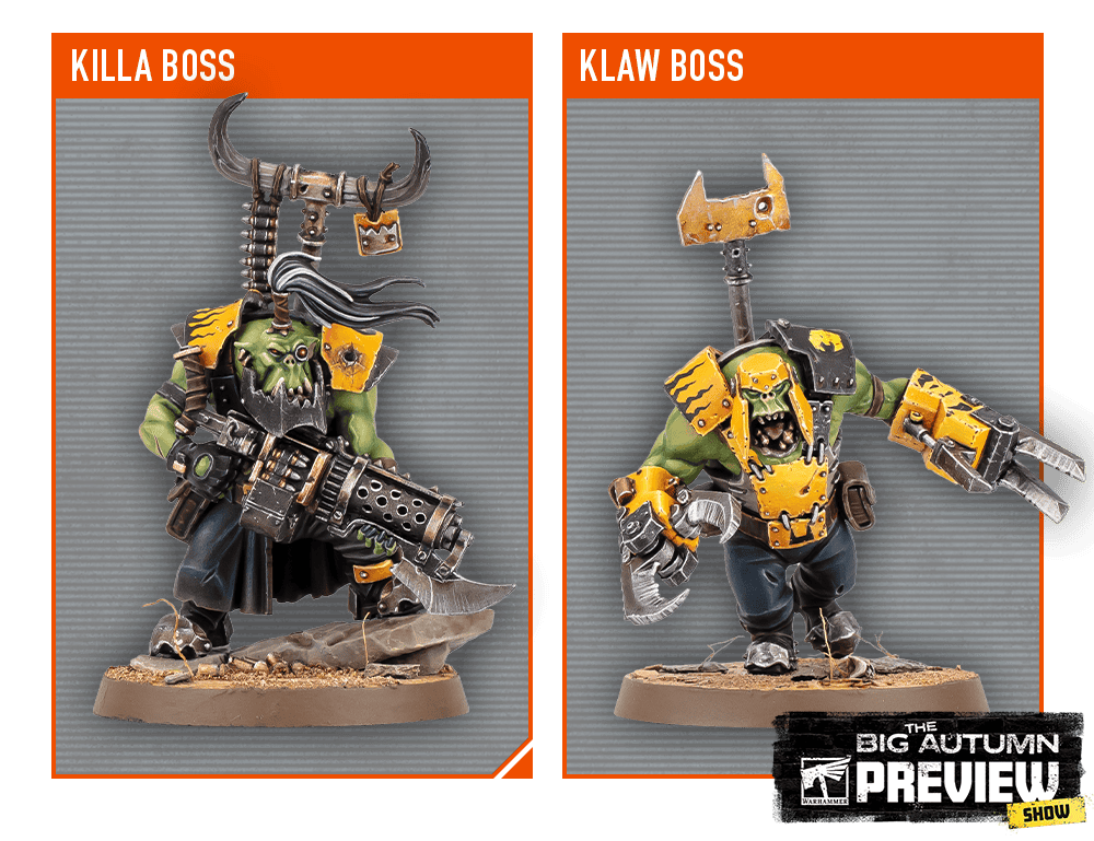 Ork Boss Nobz Mob elite warrior in thick armour plates for Kill Team Armageddon