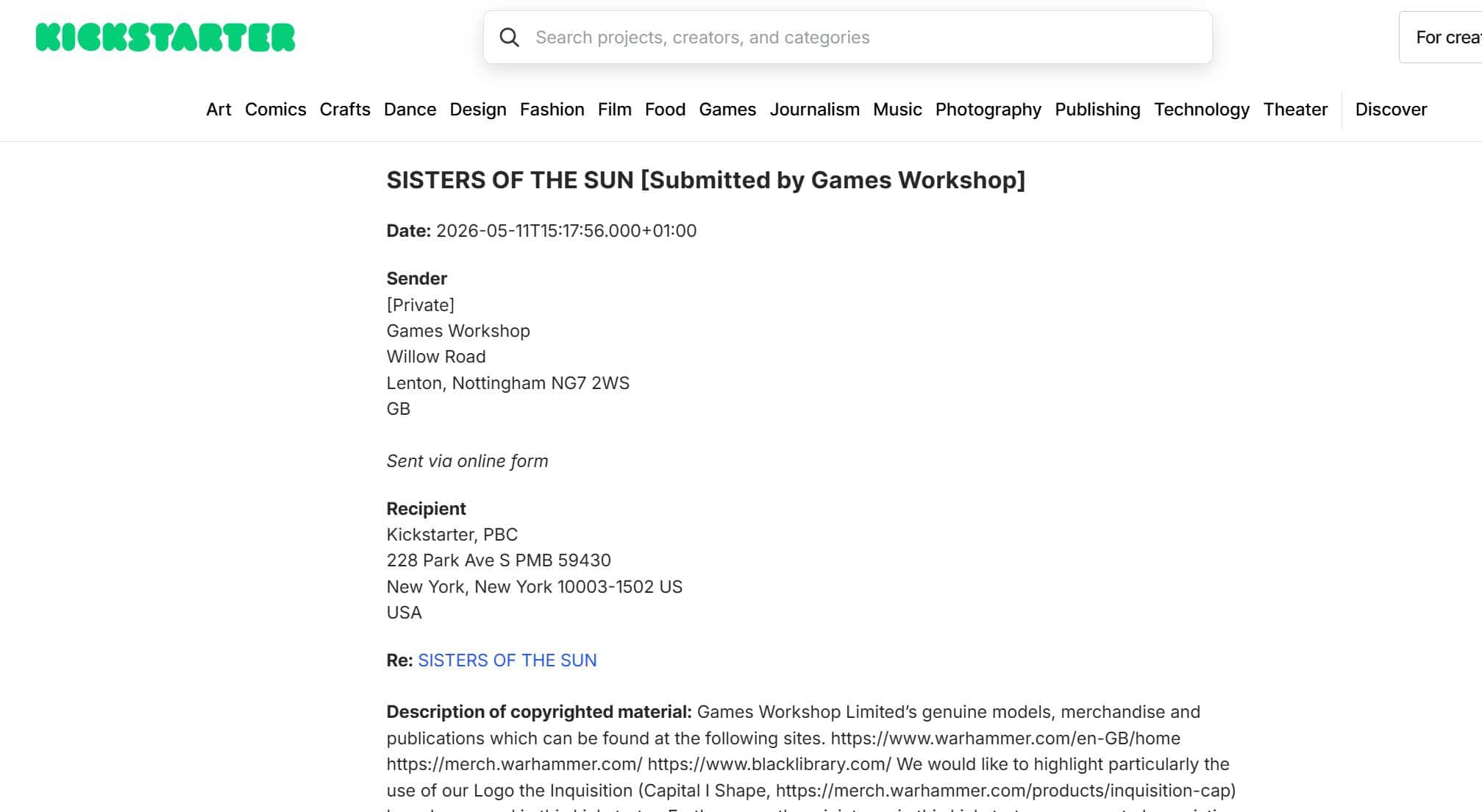 sisters of the sun takedown