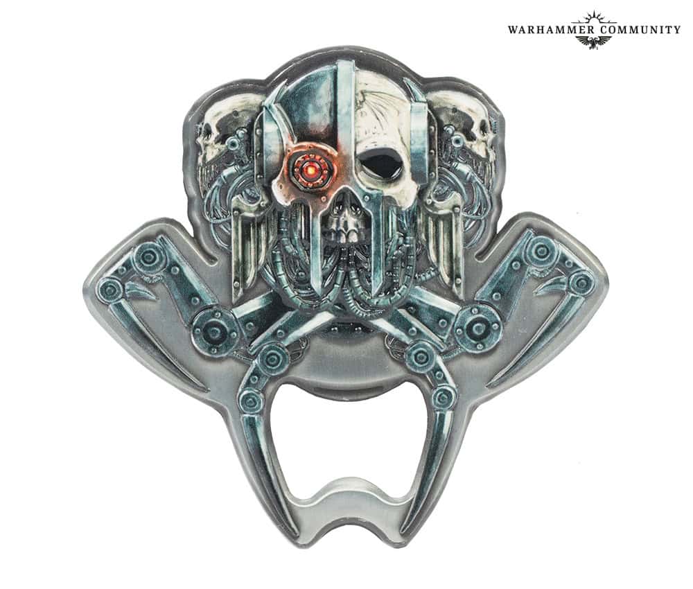 Bottle opener with a servo skull design