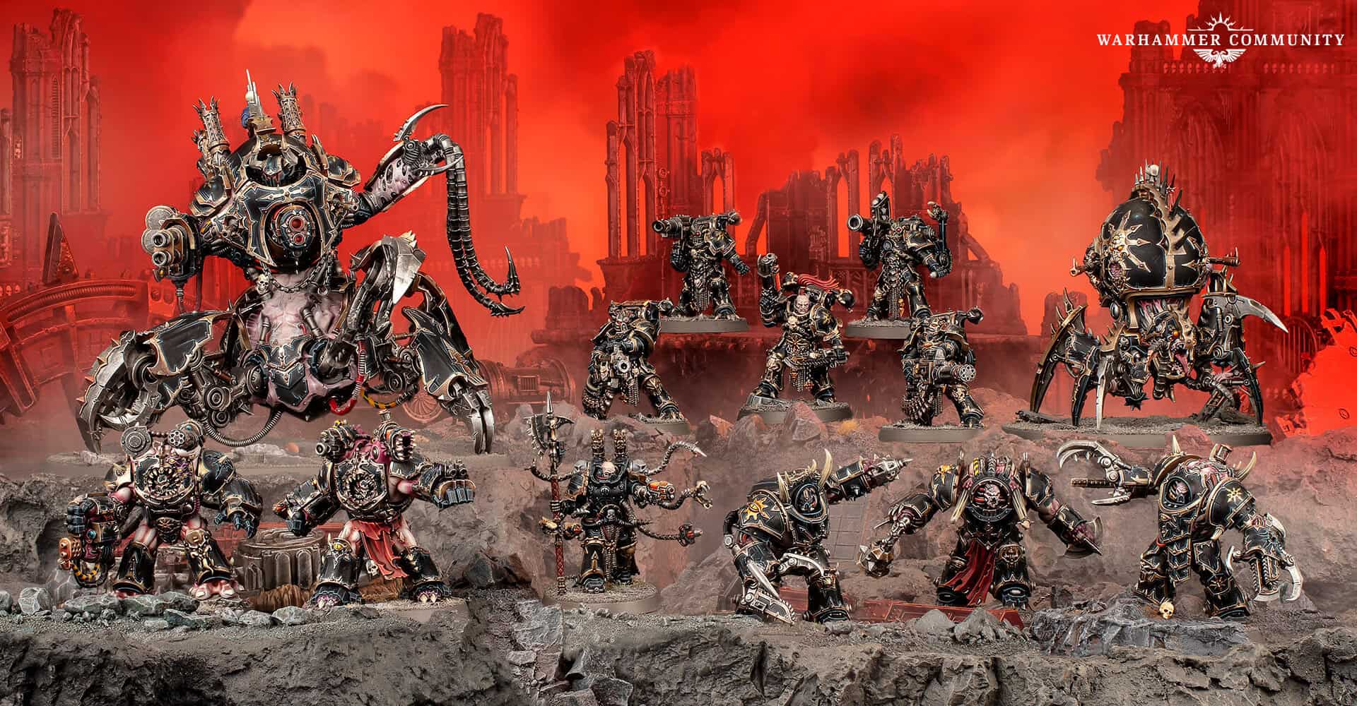 Chaos Space Marines Cult of Destruction Battleforce with Defiler and Venomcrawler