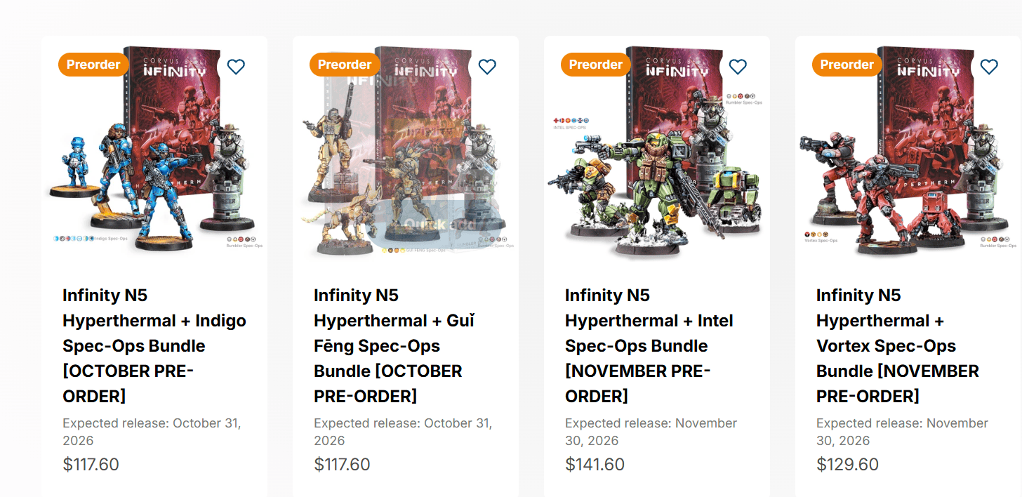 Corvus Belli US Infinity Store New Releases