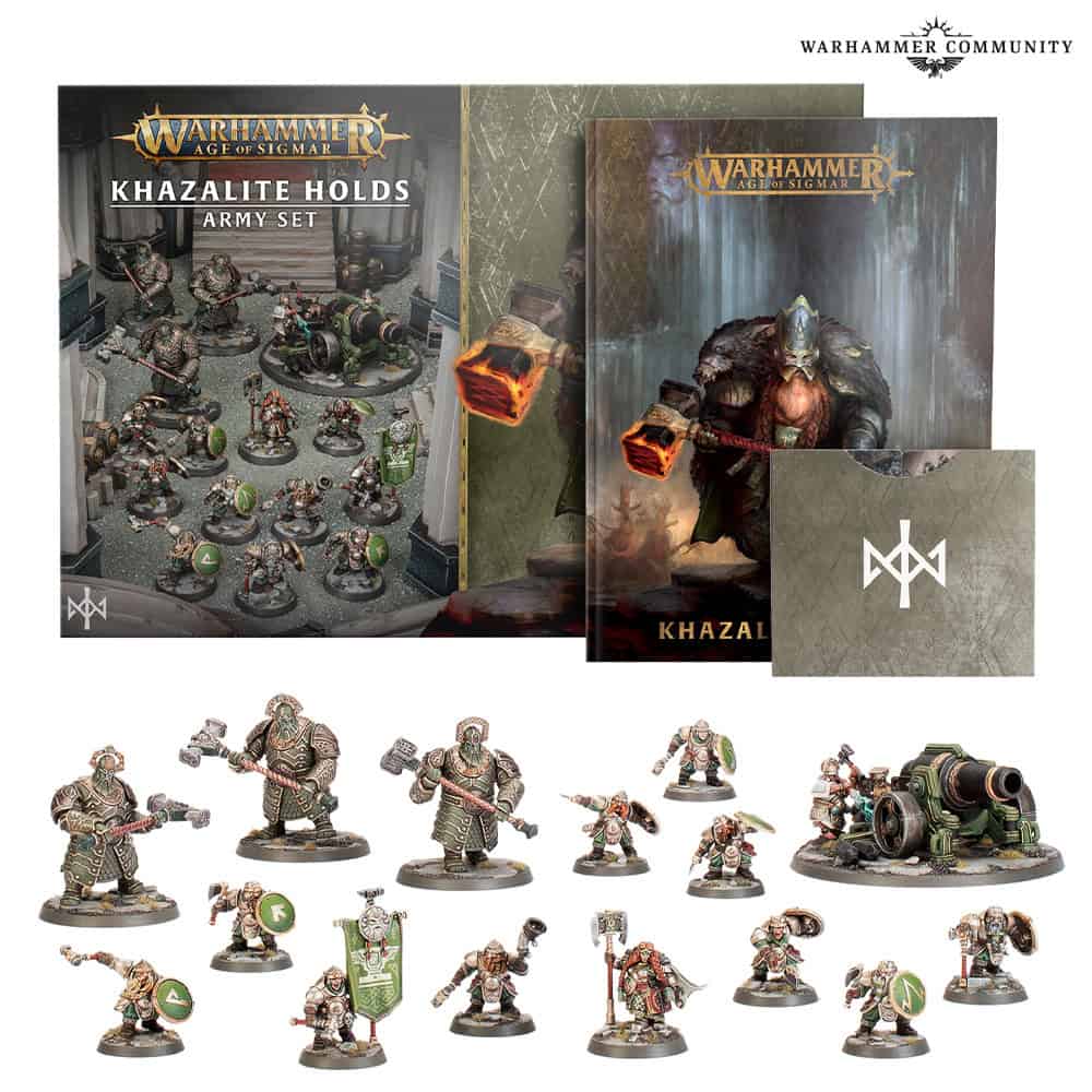 Khazalite Holds Army Set box contents for Age of Sigmar