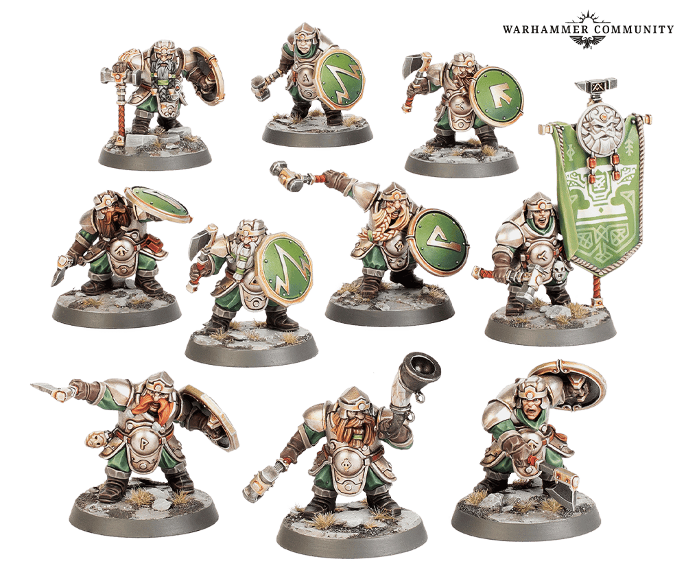 Khazalite Holds Clanshields duardin infantry