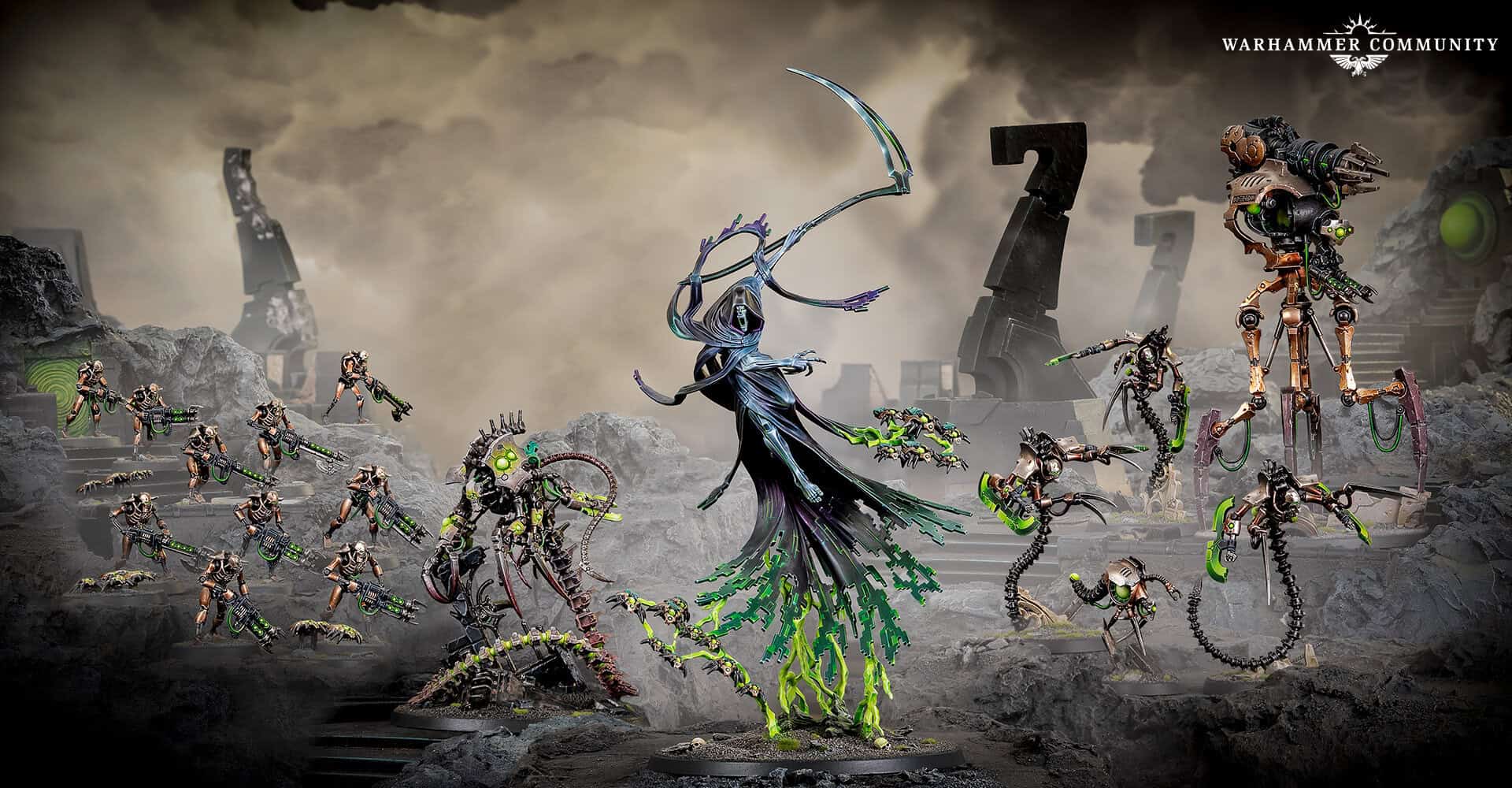 Necrons Disciples of the Nekrosor Battleforce with Nekrosor Ammentar and C'tan Shard of the Nightbringer