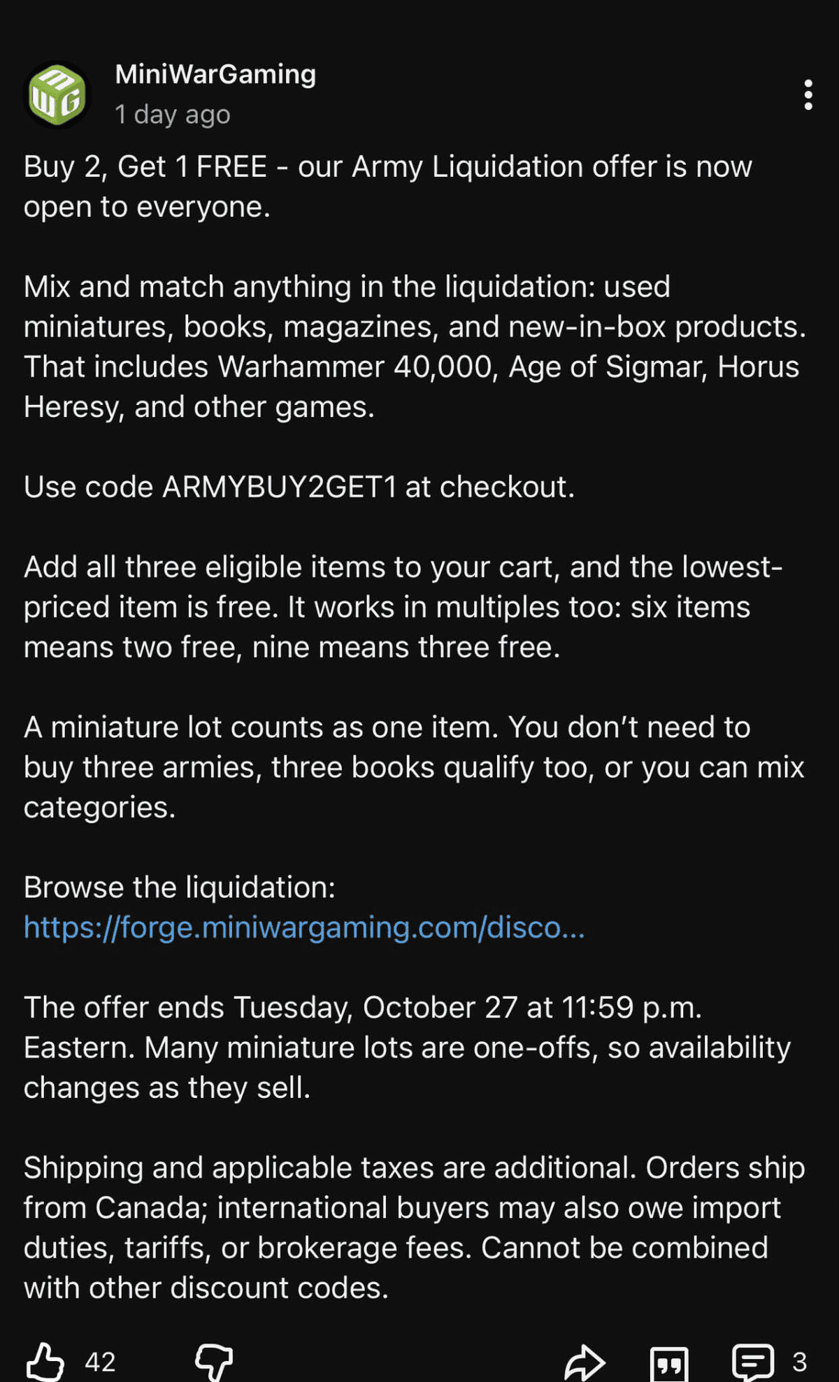 MWG BOGO